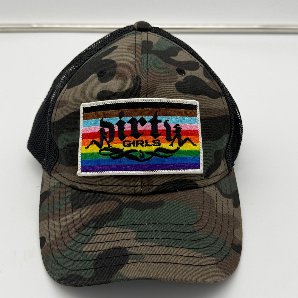 Otto Dirty Girls Rainbow Pride Camo Trucker Hat Snapback Mesh Cap Camouflage